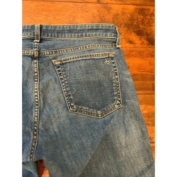 Rag & Bone Medium Wash Dre Low-Rise Slim Boyfriend Distressed Blue Jeans Size 28 - Picture 4 of 4
